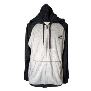 Adidas Essentials Mélange Small Logo Hoodie Full Zip-up Jacket Men’s Size XL NWT